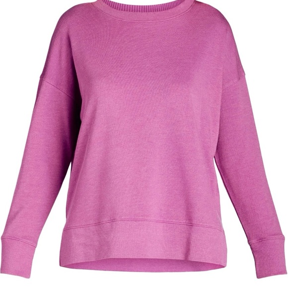 COPY - Time and Tru NWT Women’s Crewneck Sweatshirt with High-Low Hem, MED 8-10 - Picture 2 of 2